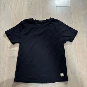 Vuori Ribbed Black Tee